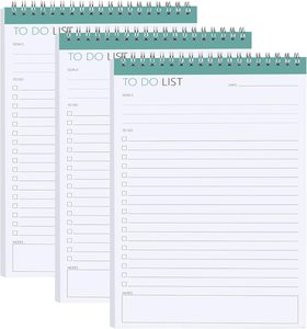Per fare la lista blocco note blocco note Planner giornaliero 60 fogli strappi con lista di controllo, blocco di scrittura personale di lavoro. Confezione da 3 - Product Image 1