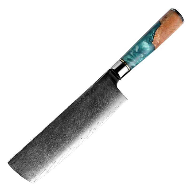 Couteau Nakiri bleu de 6,7 pouces