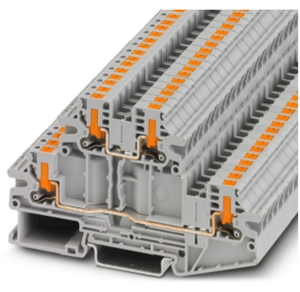 Bloque de terminales de doble capa de 800V 22A, conexión rápida montada en riel Din, 2-2/2, bloque de terminales de alimentación - Product Image 1