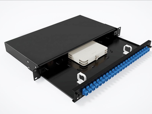 Caja de terminales de fibra óptica FTTH Panel de conexión ODF de tipo giratorio Montado en Rack de 24 puertos con adaptador SC/FC/ST/LC - Product Image 4