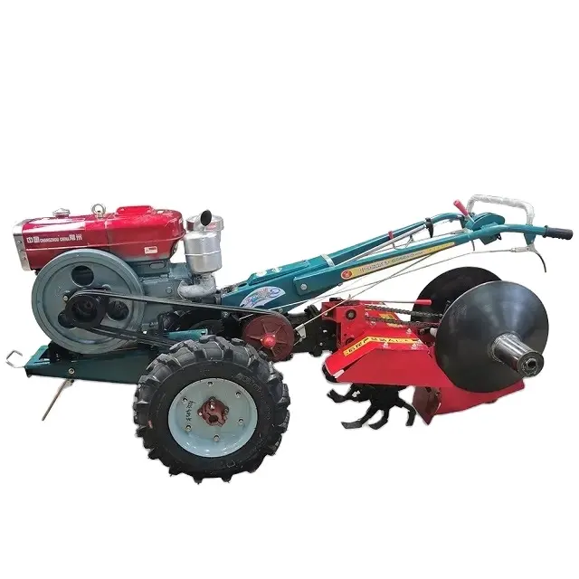 Avusturya'da iki tekerlekli mini çiftlik traktörü çok amaçlı iki tekerlekli çiftlik el mini yürüyen traktör 10HP-25HP kullanılır