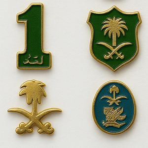 Free Design Wholesale Custom Saudi Logo <strong>3M</strong> Enamel Pin <strong>Badge</strong> Personalized Metal Sticker for Phone - Product Image 5