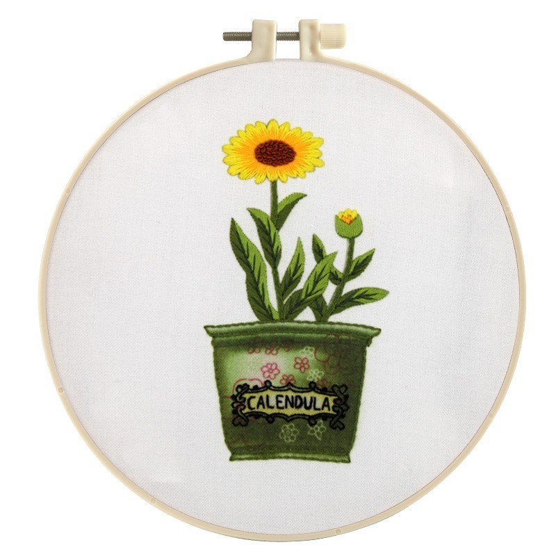 Hanging painting marigold unfinished