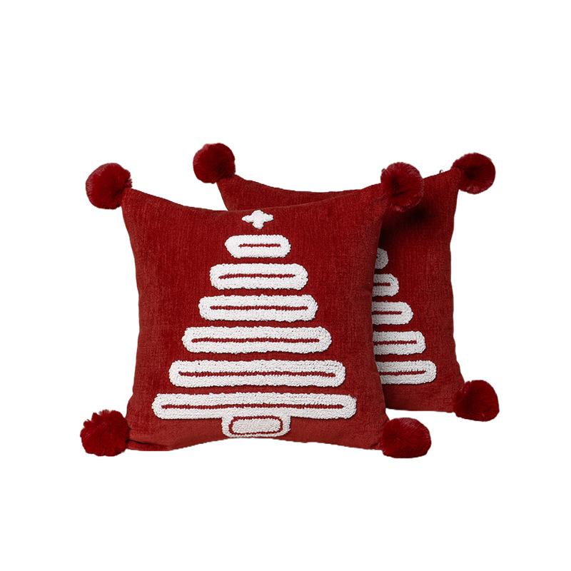 Red Christmas tree pom-pom