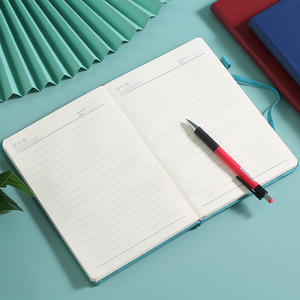 Venta al por mayor personalizado A5 con correa elástica PU diario cuaderno impreso marca Logo diario Bloc cuaderno de notas de cuero PU