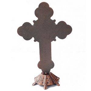 ความสูง20.5ซม. โลหะทองแดงโบราณพร้อมไม้กางเขนคอร์ปัสต่อต้านบรอนซ์ - Product Image 6