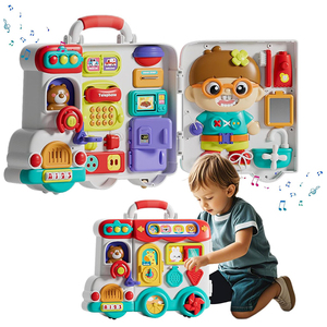 Bambino bambino di apprendimento educativo precoce capacità motorie di sviluppo bambini 1-3 giocattolo musicale Montessori occupato a bordo - Product Image 6
