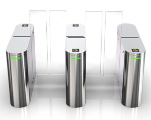 RFID <strong>Access</strong> <strong>Control</strong> <strong>System</strong> for Waist Height Retractable Arms Flap Barrier Turnstile Gate - Product Image 1