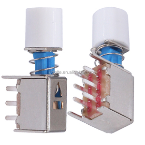 ON OFF interruttore a pulsante 12V a scatto interruttore a pulsante PCB unidirezionale a 6 pin con chiave diritta autobloccante - Product Image 1