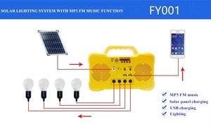 Lithium Battery Electricity Generator Panel <strong>Kit</strong> <strong>All</strong> Set Price Solar Power Station With Light/Radio /<strong>FM</strong>/TF/BT Speark Solar Panels - Product Image 2