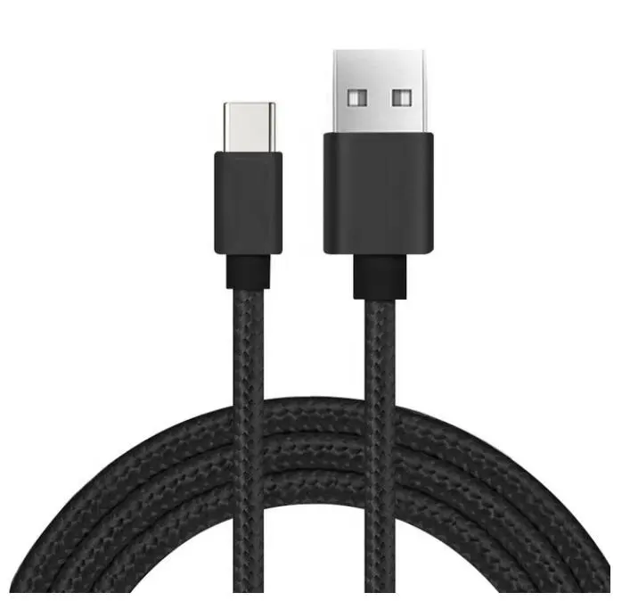 Alta velocidade USB 2.0 para Carregador Rápido USB Tipo C Cabo com Nylon Braid