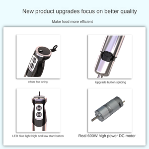 200W çok fonksiyonlu Blender 4 in 1 elektrikli el mikseri Set sebze kıyma makinesi yiyecek mikseri mutfak için - Product Image 5