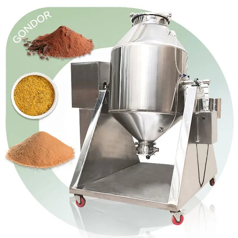 Girar el tanque de café Bin Hierba Especias Yuca Harina Pastel Laboratorio Pigmento Tambor Mezclador Polvo químico para Mezclador