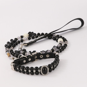 طوق حيوان أليف كبير التصميم للكلاب الصغيرة الحجم قلادة جديدة بنمط صلب للقط والكلب قلادة بسلك حبل مطرز - Product Image 3