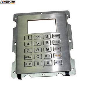Teclado numérico táctil resistente al agua 4x4 de 16 teclas, metal de aleación de zinc con botón de goma para control de acceso y control remoto - Product Image 2