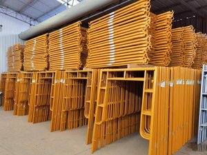 Andaime vertical pó-revestido do acesso do andaime do quadro <span class=keywords><strong>portal</strong></span> para a construção civil
