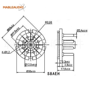 S8AEH-G 8pin שקע צינור ואקום/hifi ארובות צינור צינור שסתום אודיו מגבר EL34 <span class=keywords><strong>KT88</strong></span> 6SL7 6SN7 6V6