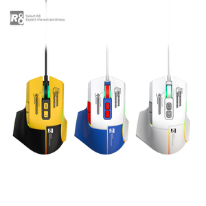 R8 sıcak satış 2025 yeni varış PC oyun fareler RGB arkadan aydınlatmalı programlanabilir ergonomik fare ile yeni kablosuz fare oyun - Product Image 2