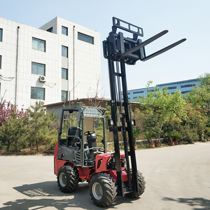 Ce Certified Rated Load 1.1 Ton Rough Terrain Empilhadeira Multifuncional Articulada Mini Diesel Forklift