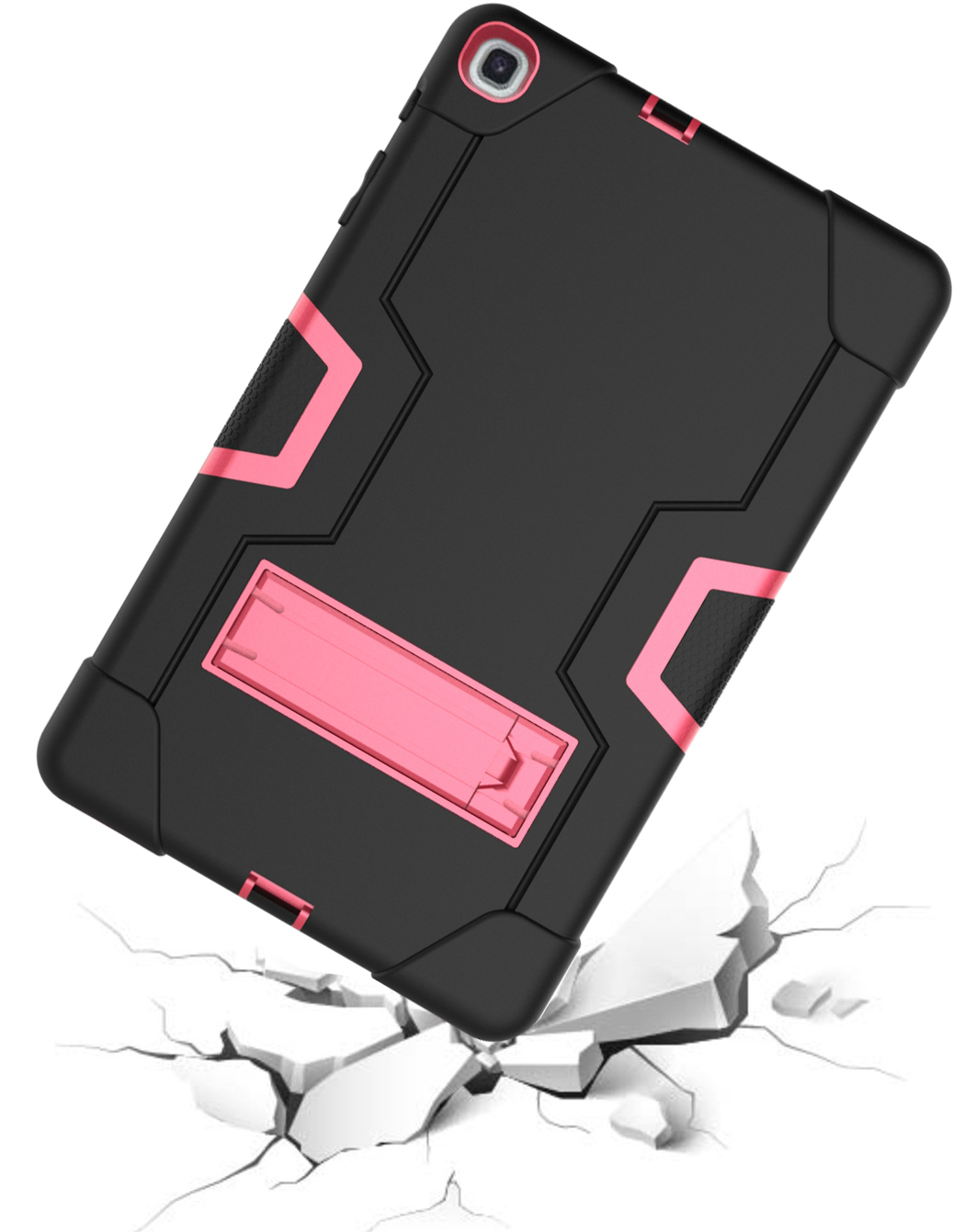 Noir + Rose rouge