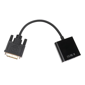 Adaptador DVI a VGA, convertidor de video macho a hembra para monitor/proyector/PC Adaptador digital a analógico de 24 + 1 pines