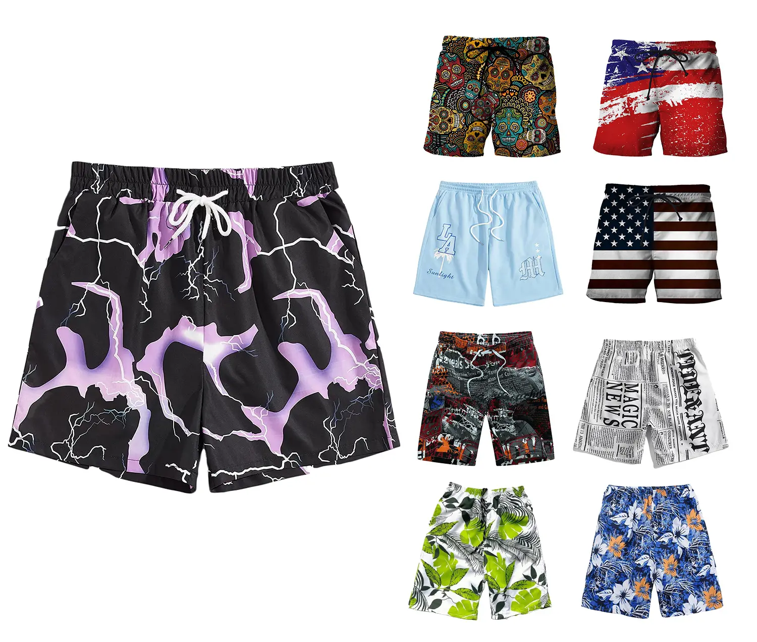Pantalones cortos de playa con estampado Digital personalizado para hombre, ropa de vacaciones, tabla, talla grande, informal, venta al por mayor