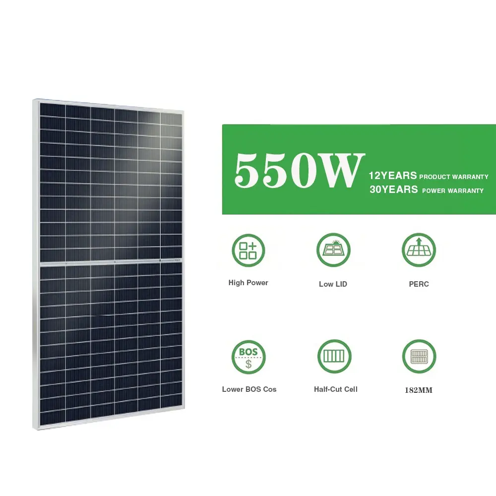 Canada cứng nhắc quang điện Glass Roof Monocrystalline sản xuất máy sử dụng mua Kit 550 Wát panel năng lượng mặt trời