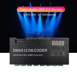 24 canali DMX512 24CH Dimming manopola sistema di controllo Pixel Led Controller RGB DMX 512 Decoder con Display digitale 72A Dimmer - Product Image 3