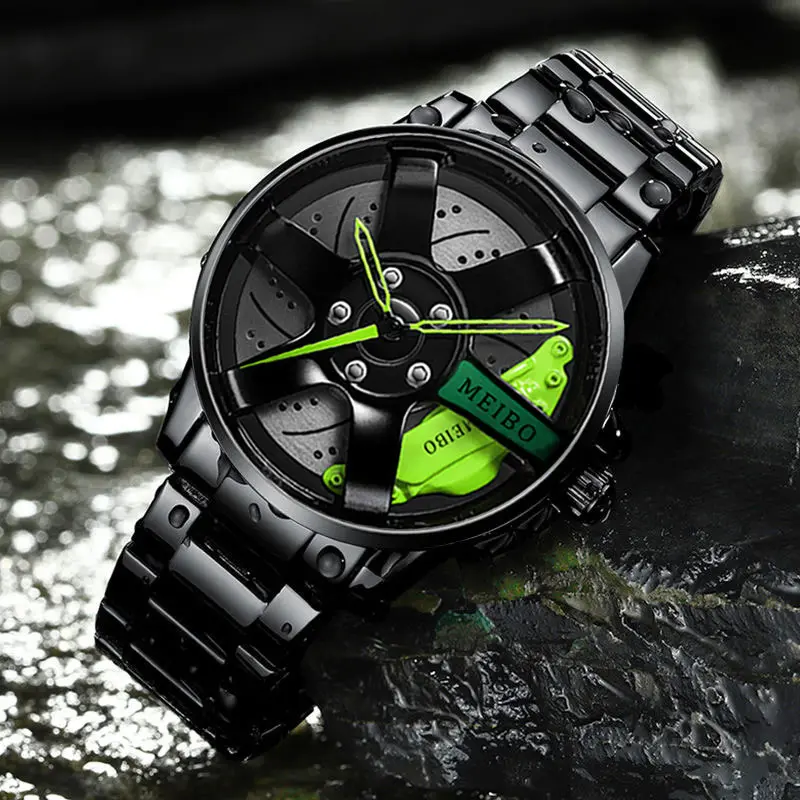 Reloj de pulsera deportivo para hombre, con correa de acero inoxidable y movimiento de cuarzo, a la moda, gran oferta, 2022