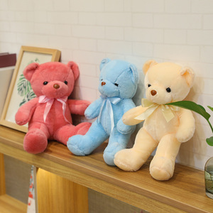 卸売カスタムマルチカラーテディベア蝶結びぬいぐるみテディベアぬいぐるみギフトぬいぐるみ