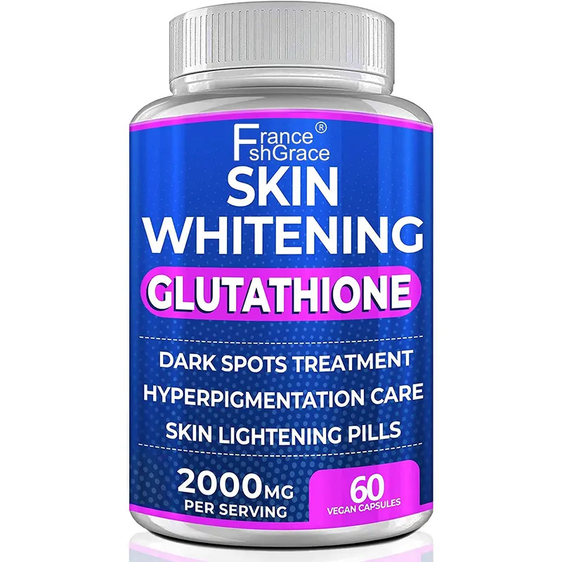 Supplément éclaircissant efficace pour la peau Pilules blanchissantes au L-glutathion végétalien