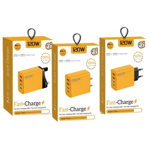 120W çift PD çift USB elektrik şarj Xiaomi cep telefonları için Apple için uygulanabilir tip-c Port 5V/2.4A 0.5A ab ABD BİRLEŞİK KRALLIK fiş - Product Image 1