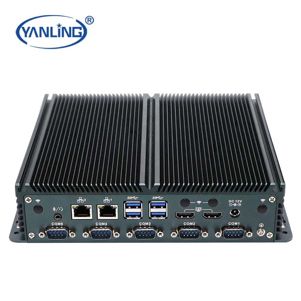 Industrial Mini PC N100 6 * COM 2LAN Fanless Computer para IoT Computing