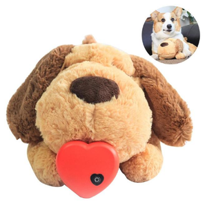 犬のおもちゃペットの不安の軽減と心を落ち着かせる援助子犬のハートビートぬいぐるみ