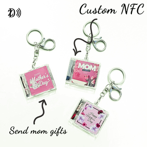 Tùy chỉnh Acrylic Mini Album NFC Keychain tap để âm nhạc NFC CD Hộp kiểm soát truy cập thẻ - Product Image 2