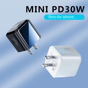 หัวชาร์จแกลเลียมไนไตรด์ขนาดเล็ก30W Type-C สำหรับชาร์จเร็ว PD สำหรับแอปเปิ้ลโทรศัพท์มือถือซัมซุงกับอะแดปเตอร์ติดผนัง US EU - Product Image 2