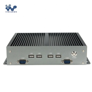 VINCANWO-Mini PC Box industrial J1900, dispositivo de almacenamiento de 4GB RAM y 64GB, procesador de cuatro núcleos, Sin ventilador, nuevo y usado - Product Image 1