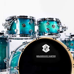 SWM Blue Baked Enamel Premium Drum Set, adaptándose a bateristas de todos los niveles con tono excepcional. - Product Image 3