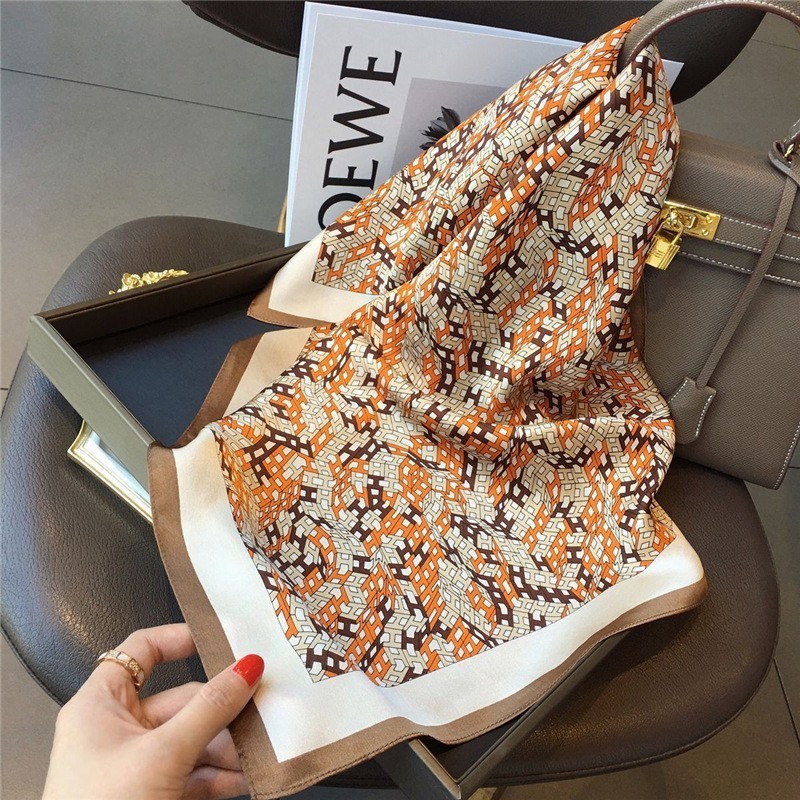 Orange coffee small h70 square towel-70cm