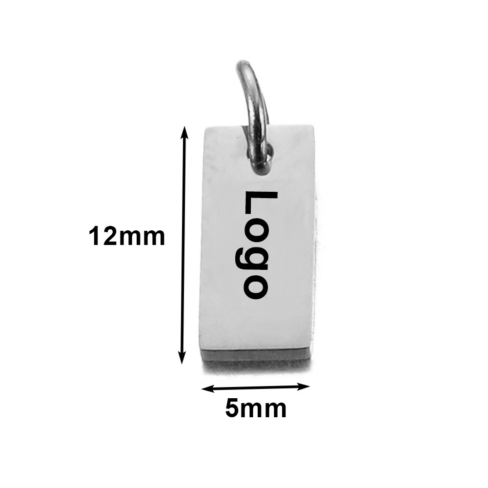 12x5mm rectangle 2 Silver