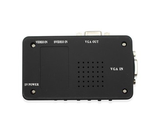 VGA a RCA adaptador de AV compuesto S-Video a VGA convertidor PC a TV interruptor de vídeo de caja para HDTV monitores ordenador portátil, PC de escritorio