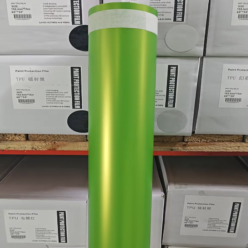Pista da corsa opaca in TPU verde dorato