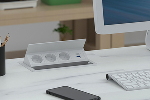 Zócalo de escritorio montado en abrazadera de alimentación de EE. UU. Hotel de fábrica Home Office con puerto USB/zócalo de carga de energía montado en abrazadera de escritorio - Product Image 2