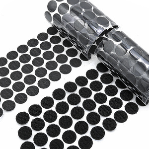 Puntos de gancho y bucle de doble cara de nailon de alta calidad con pegamento, círculos adhesivos reutilizables extraíbles, puntos de sujeción autoadhesivos - Product Image 1