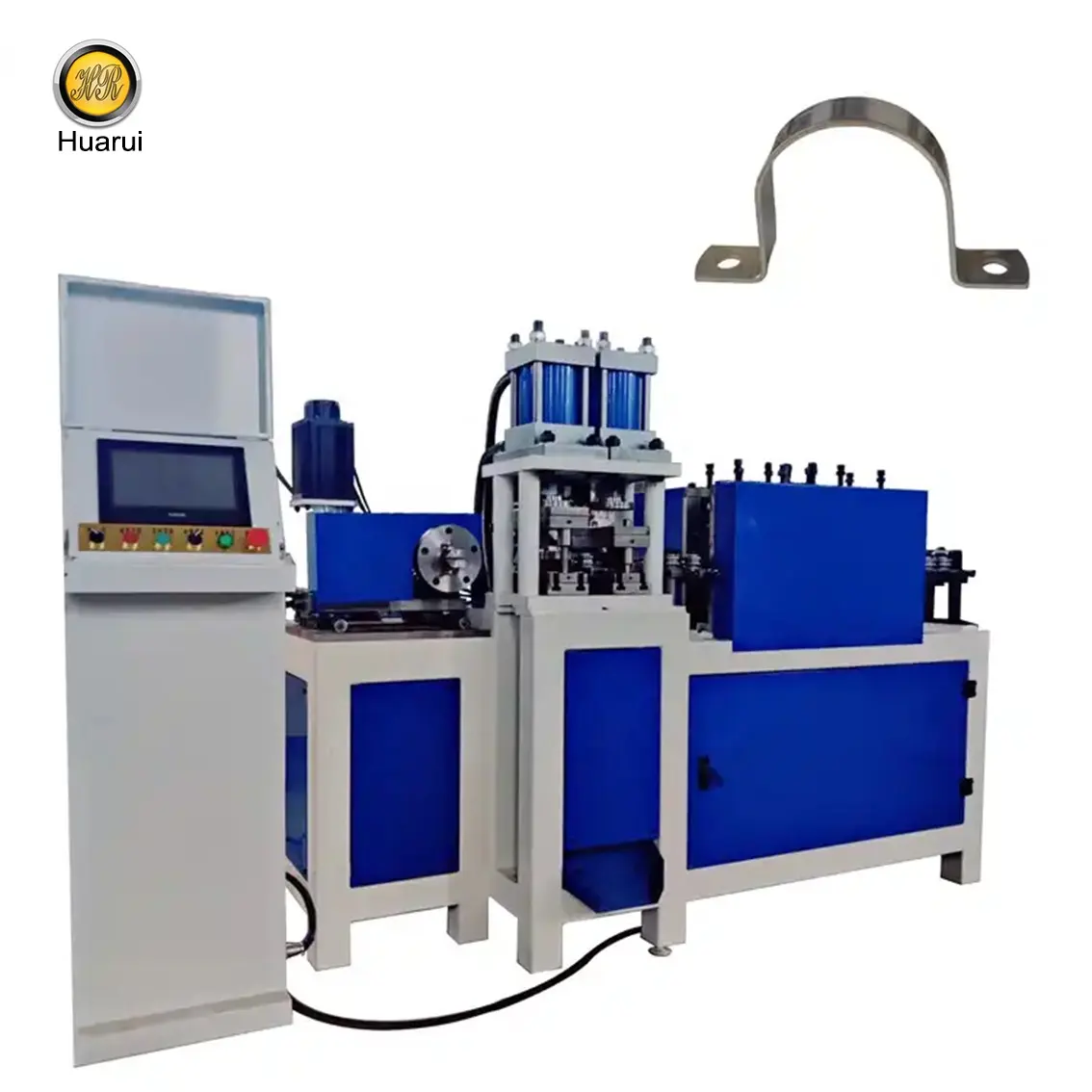 Automatische CNC-Metall-Flacheisenstreifen-Biege-und Umform maschine Schlauchrohr-Klemm maschine mit Stanzen