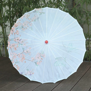 奢华新款品牌女性礼品透明雨伞轻质8肋直伞半透明花瓣雨伞
