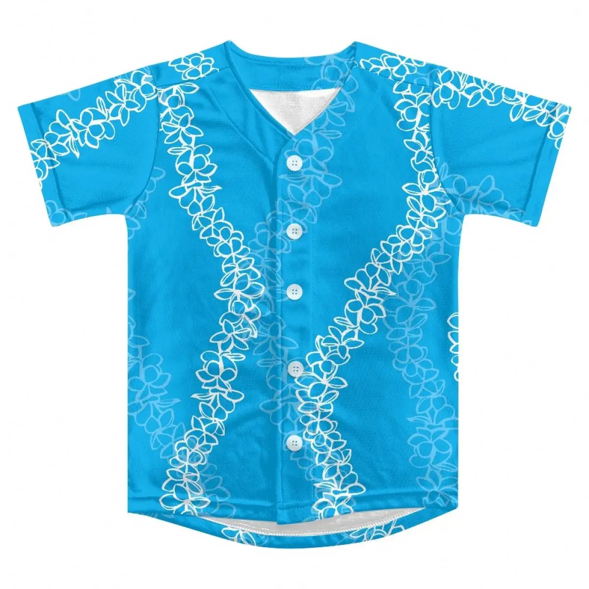 قميص بيسبول للأطفال مخصص تصميم زهور puakenikenin تي شيرت للأطفال بأكمام قصيرة تي شيرت صيفي ملابس بالجملة