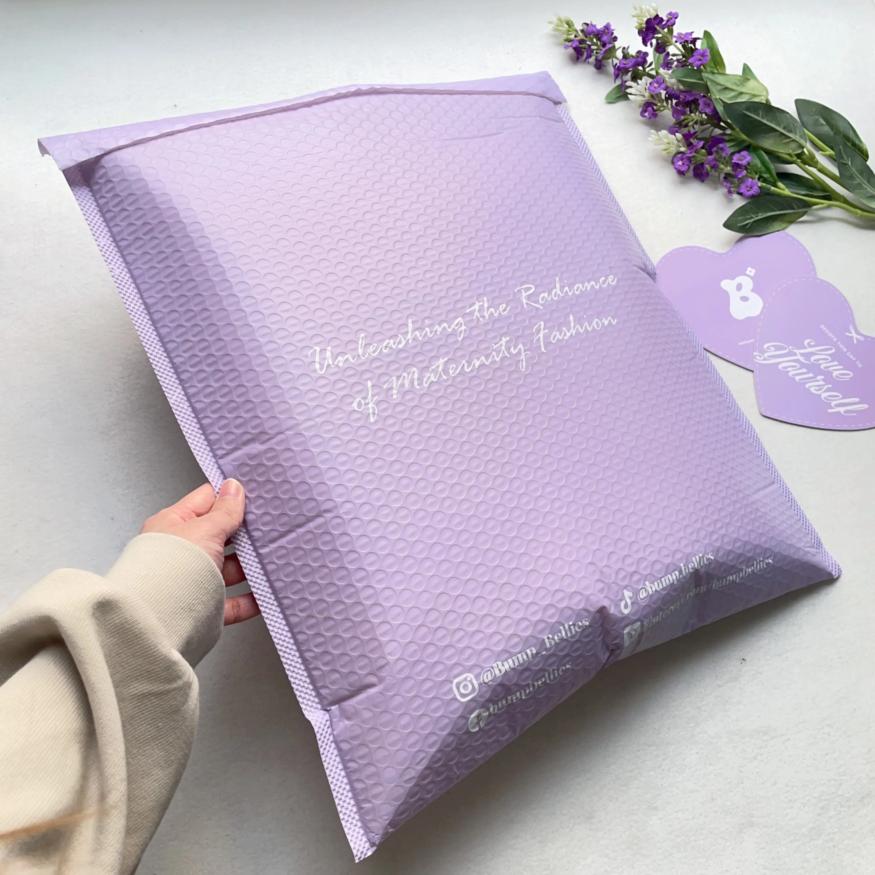 Custom violet bubble mailer padded envelopes/aluminum foil mailing bags/custom waterproof shipping mailer