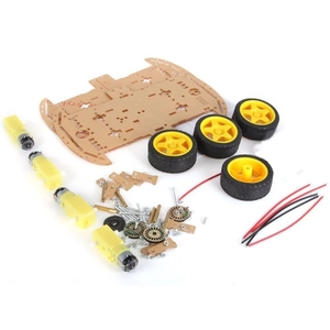 教育玩具4輪ロボットスマートカーシャーシキットカー、DIY arduinoKIT用スピードエンコーダー付き - Product Image 1