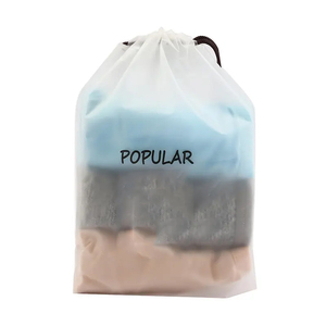定制小拉绳印花拉绳衣服包装袋塑料购物袋 - Product Image 1